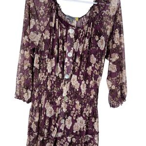 Boho Tiered Floral Maxi Dress Size L